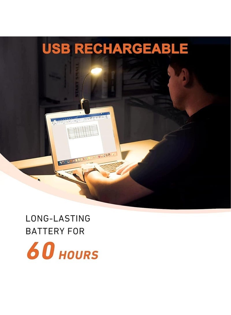Reading Light with Clip, 12 LED Lamp, 3 Color Temperatures, Lightweight Reading Lights for Books in Bed, Up to 60 Hours Eye-Friendly Lighting - Image 4